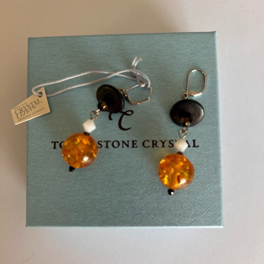 NWT/New In Box - Touchstone Crystal Copa Earrings